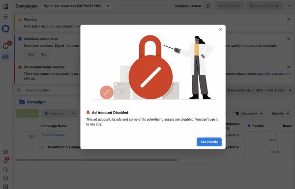 Signal Reveals Too Much Truth About Facebook Ads, Gets Banned To Run Ads