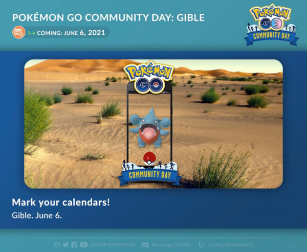Pokemon Go Gible Neighborhood Day 21 Launch Date Advantages And Different Main Particulars Fooshya Com