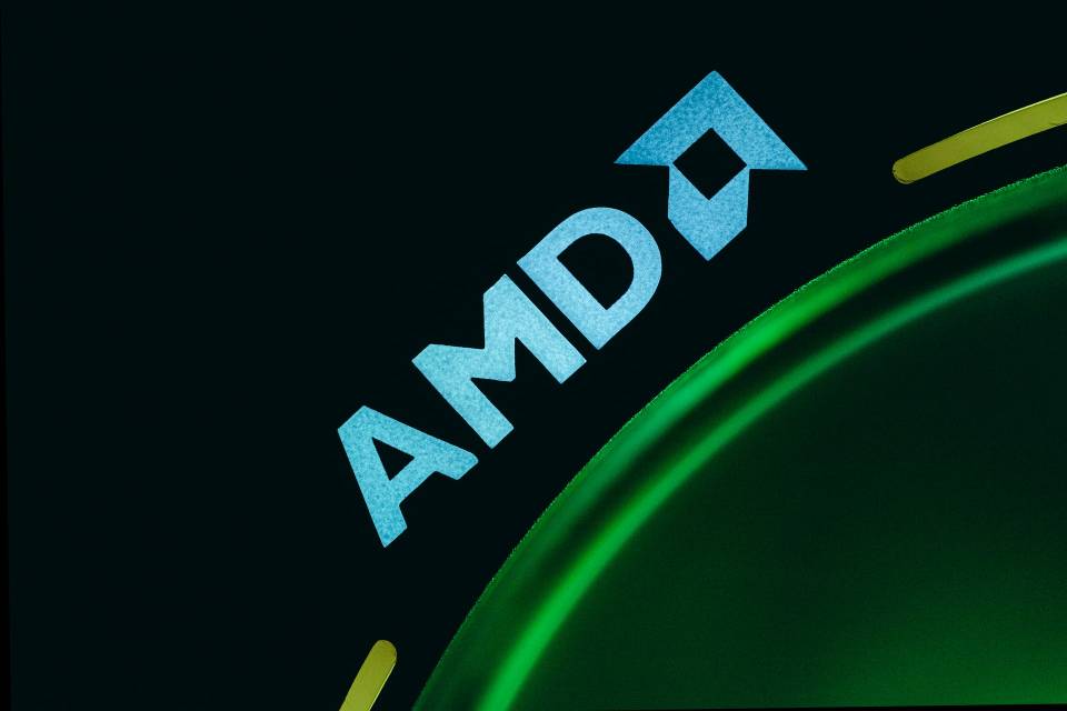 Amd logo closeup
