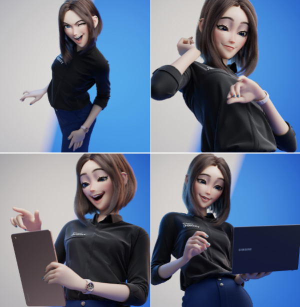 Samsung's virtual girl Sam - Blender screenshots - Latest News