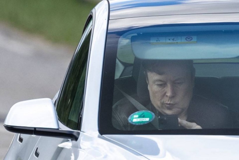 Elon musk in car 