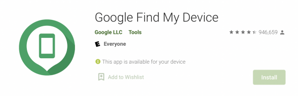 Google Find my device
