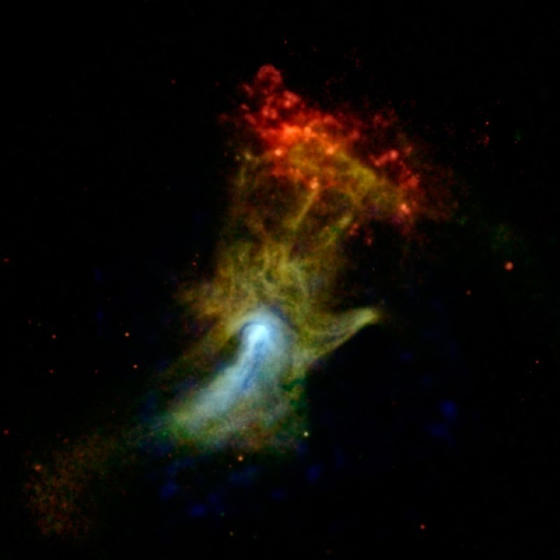 Cosmic 'Hand' Stretches Out Through Space Seen by Chandra's X-Ray