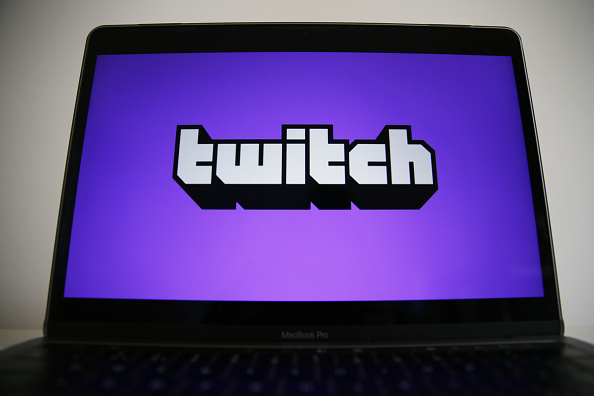 Twitch logo laptop 