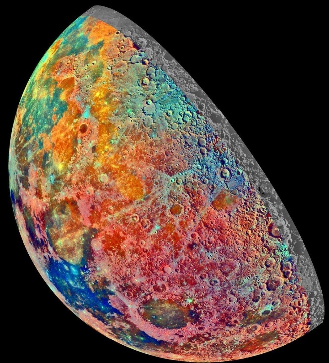 NASA: Galileo Space Probe Captures Image of Moon's Colorful Shades 
