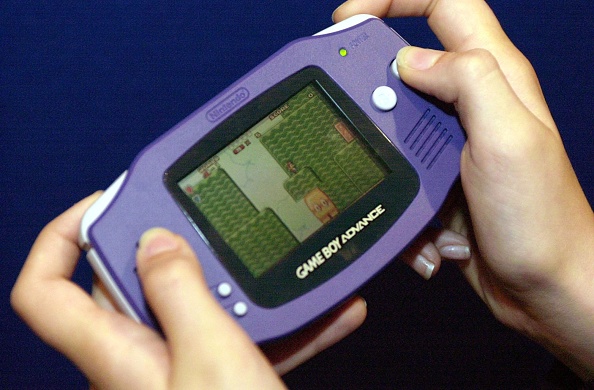  Nintendo game boy advance purple 