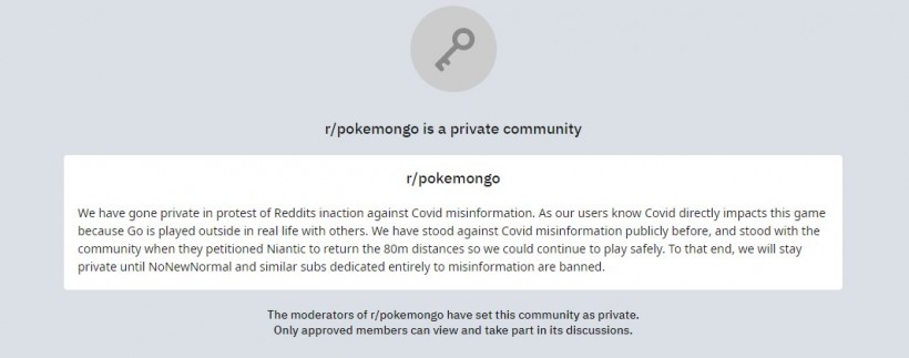 r/PokemonGo Subreddit Goes Dark in Protest Against Reddit