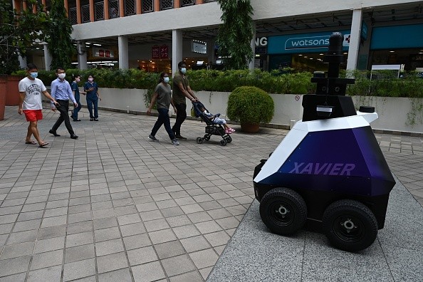 Robot patrolling singapore