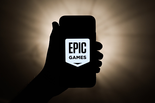 Phone with epic games logo 