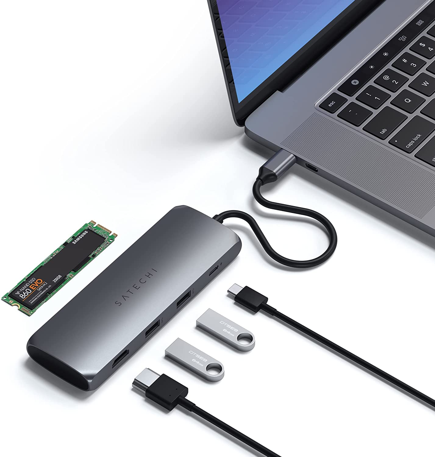 USB-C Hybrid Multiport Adapter Has a Hidden SSD Slot | Here's What SSDs are Compatible with Satechi's Extension