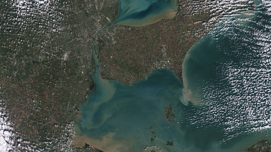 NASA Landsat 9 Image of Lake Erie and St. Clair