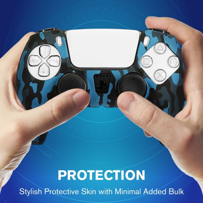 Fosmon Controller Skin and Thumb Grips for PS5 DualSense Controller