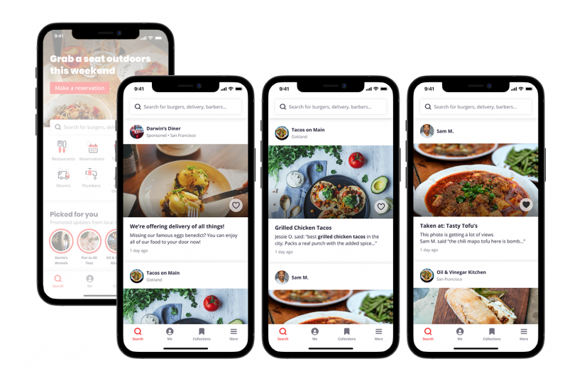 New Yelp Home Feed for iOS
