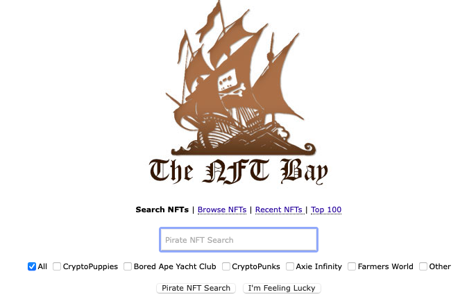 The NFT Bay Allows Anyone to Torrent Blockchain Worth Replicas into JPEGs 