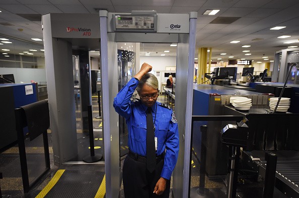 Walk-through metal detectors airport 