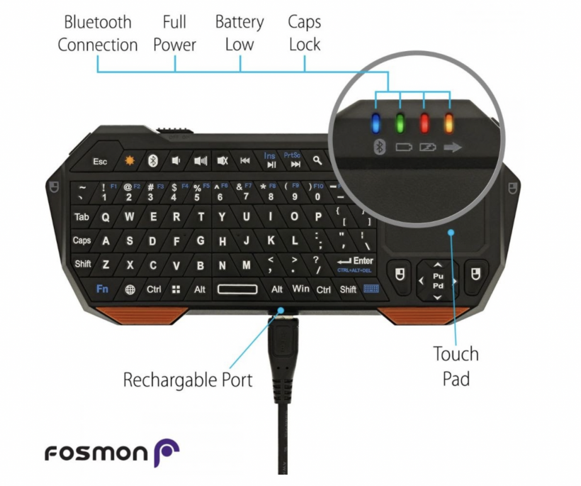 Fosmon Mini Wireless Keyboard