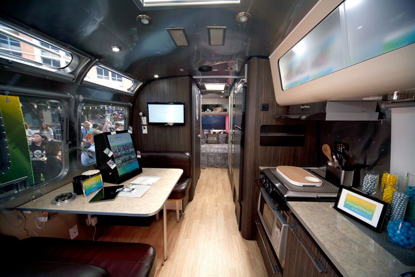 A view inside the Samsung SmartThings Airstream 