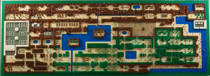 Zelda Map Made of 25,000 Lego Bricks