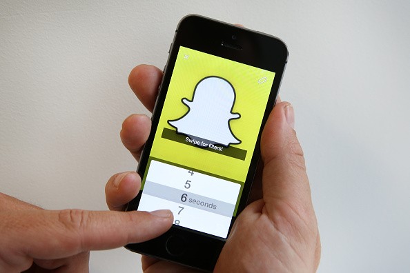Snapchat Logo on Smartphone  