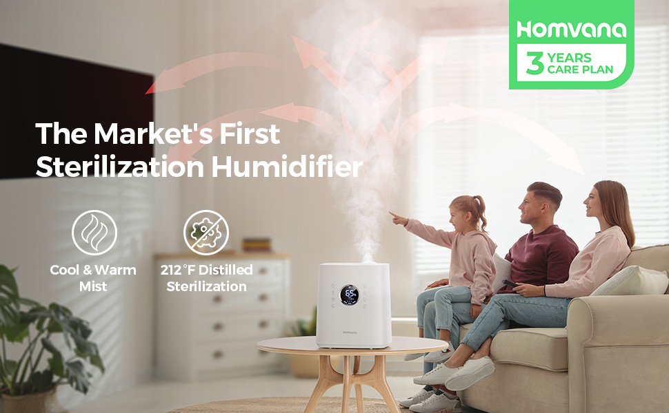 Make your home extra cozy and healthy in 2022 with the best sterilization humidifier from Homvana