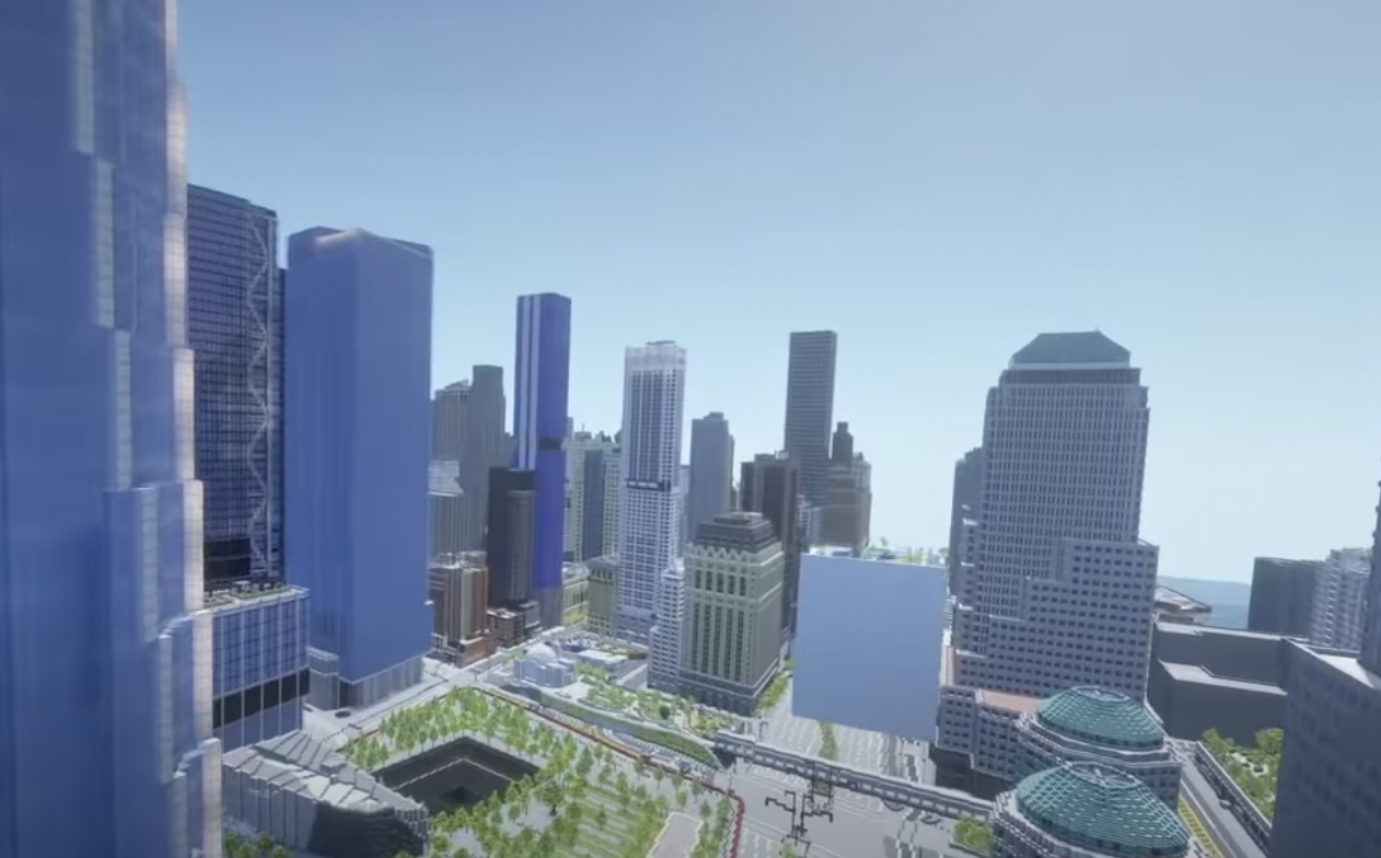 This 'Minecraft' New York City is a 1:1 Scale of the Earth to the