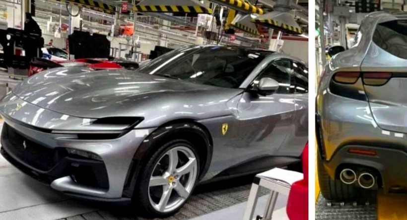 leaked photos of the Ferrari purosangue suv