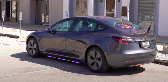 Tesla Model 3 joins Linn Creek Police Department's fleet of electric patrol cars. 