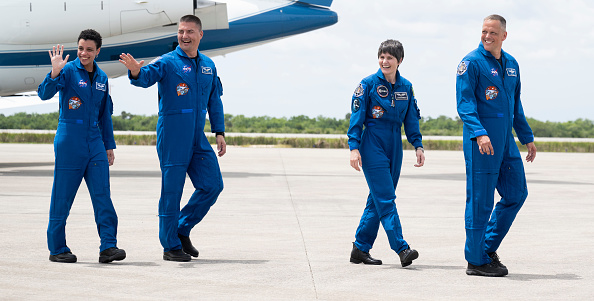 NASA astronauts aboard Crew-4 arrive at Kennedy Space Center