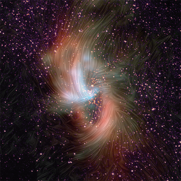 Die NASA fängt einen farbenfrohen Wirbel ein, der in das Schwarze Loch der Milchstraße fällt
