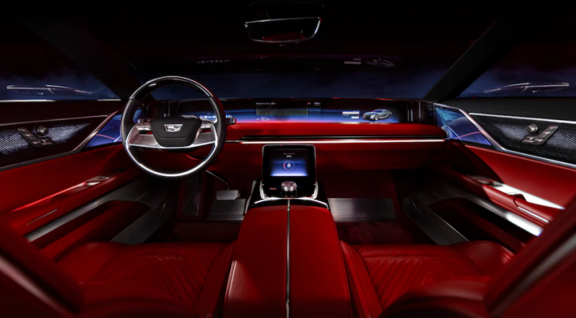 The interior of the Cadillac Celestiq looks more akin to the cockpit of a futuristic spaceship. 