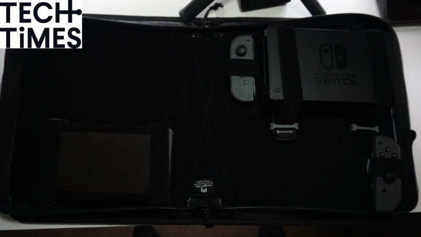 Paragon strap system and field case being used as a Nintendo Switch case. 