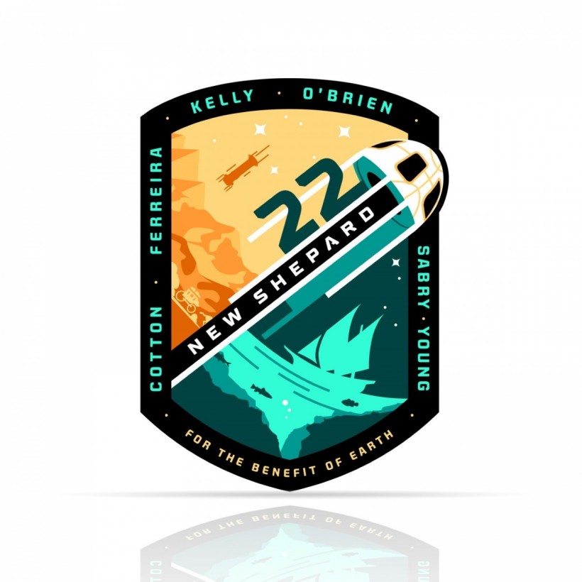 Blue Origin's patch design for the NS-22 mission. 