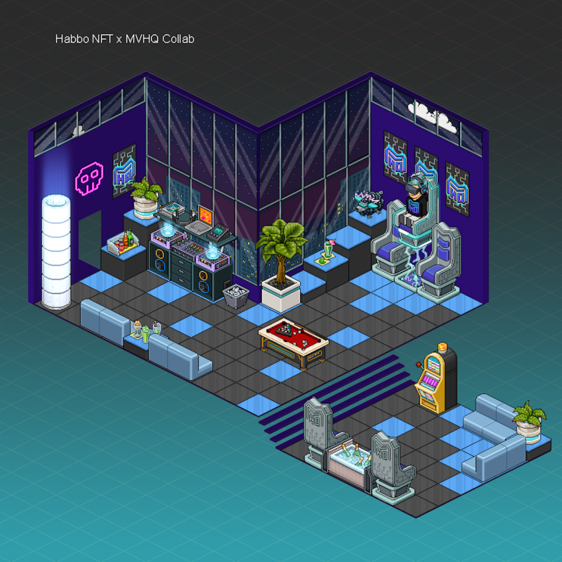 ‘Habbo x Metaverse HQ’ - One of the Community Rooms
