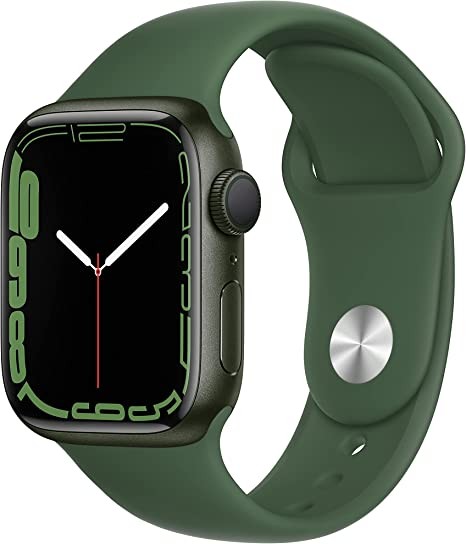 Apple Watch Series 7 [GPS 41mm] Smart Watch w/ Green Aluminum Case with Clover Sport Band. Fitness Tracker, Blood Oxygen & ECG Apps, Always-On Retina Display, Water Resistant