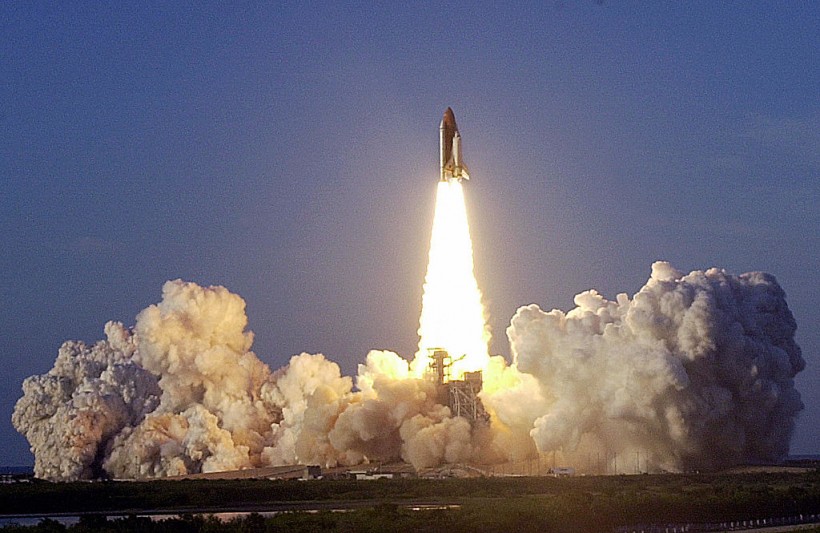 The US space shuttle Atlantis launches f...