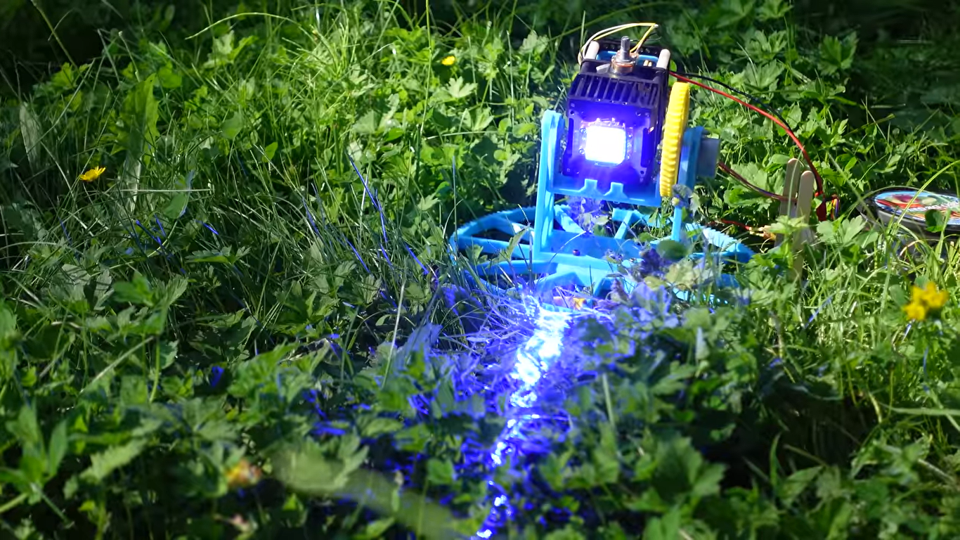 Laser-Powered Lawn Mower