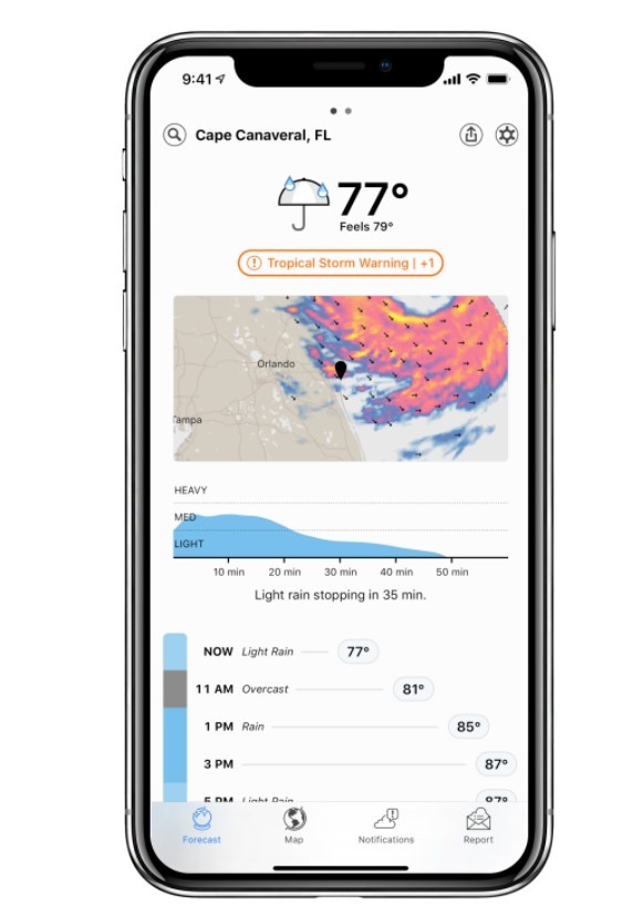 Apple to End Support For Dark Sky Weather App Next Year
