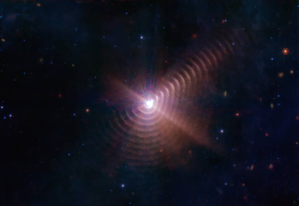 NASA Fingerprint Dust Rings WR 140