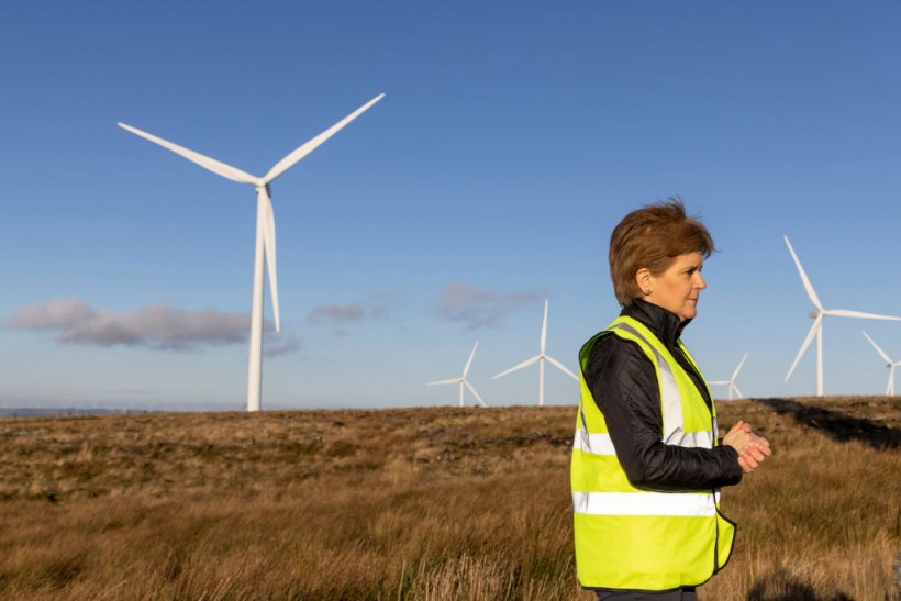 Sturgeon Visits Wind Farm As UK's Tallest Onshore Turbines Connected To Grid