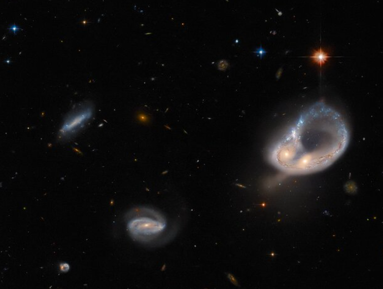 NASA's Hubble Space Telescope Snaps Photo of 'Twisting' Galaxy Merger in Eridanus