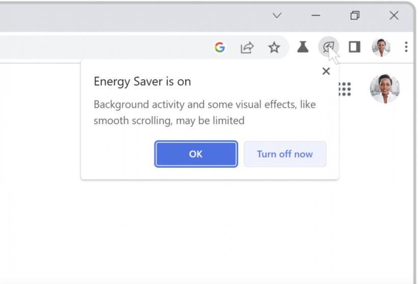 Google Chrome Memory and Energy Saver