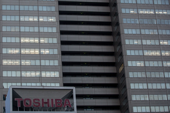 Views Of Toshiba Corporation's Tokyo headquarters amid Accounting Scandal