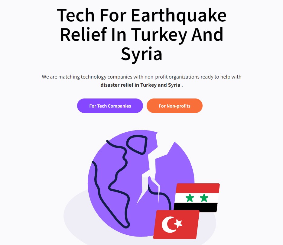 Tech to the Rescue is bringing together non-profits and tech companies to aid Turkey and Syria in relief 