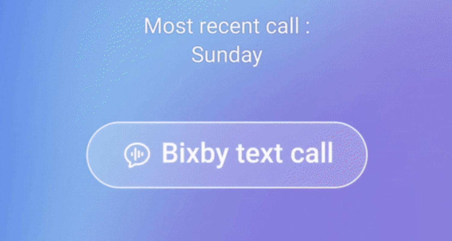 Samsung Bixby Text Call Feature