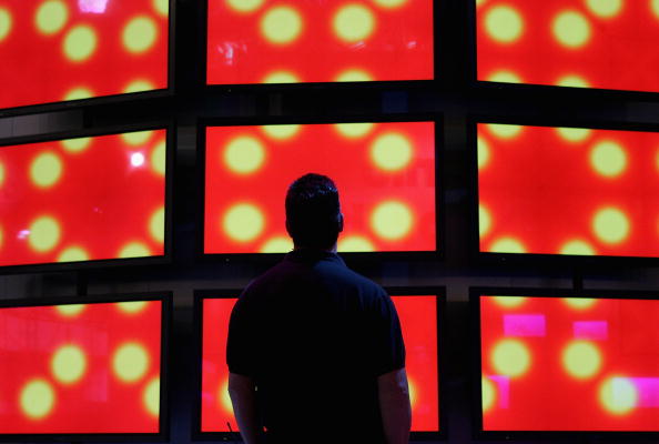 Workers Prepare Consumer Electronics Show For Opening