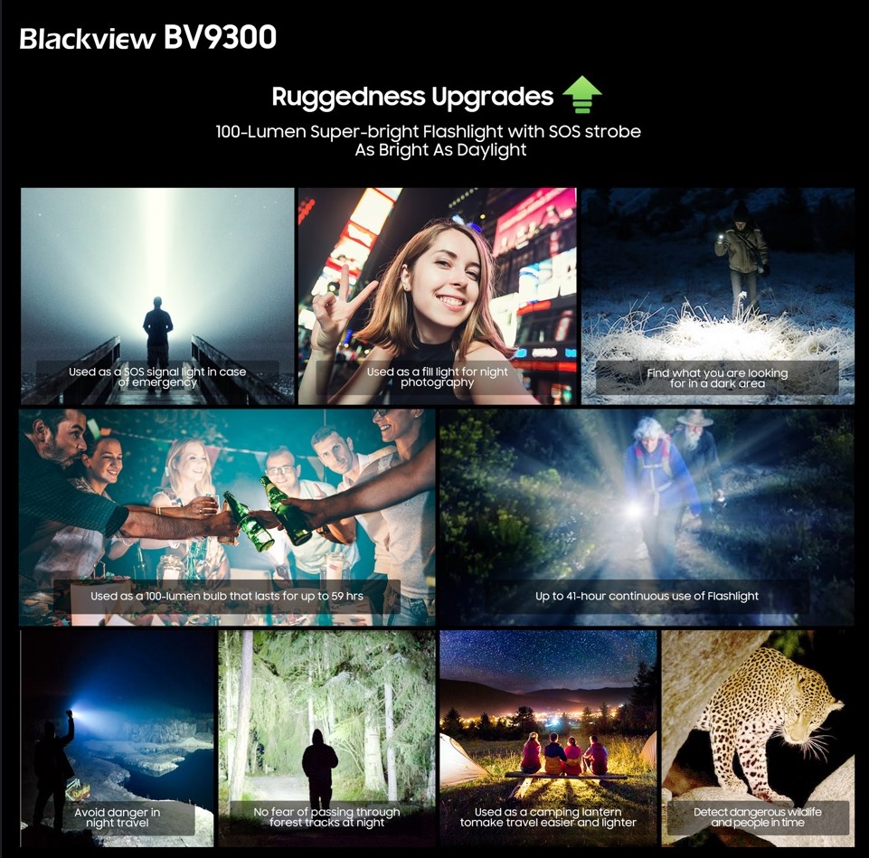 Blackview BV9300 G99 Rugged Phone 21GB+256GB 6.7'' 120Hz Smartphone  15080mAh Laser Measure Mobile Phones Global 
