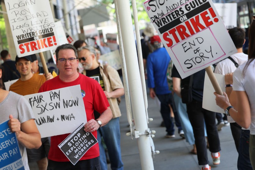 Musicians' Union Organizes Picket At Penske Media Headquarters As Writers Strike Continues