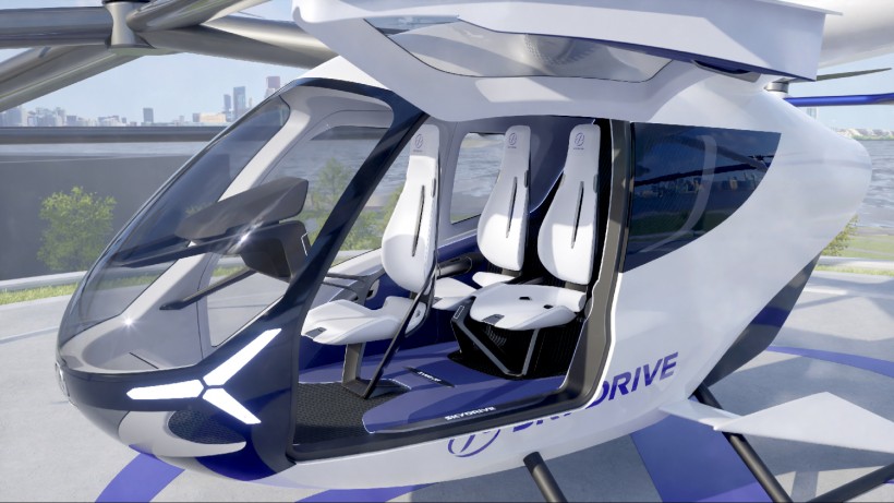 SkyDrive can now fit up to two passengers and a pilot. 