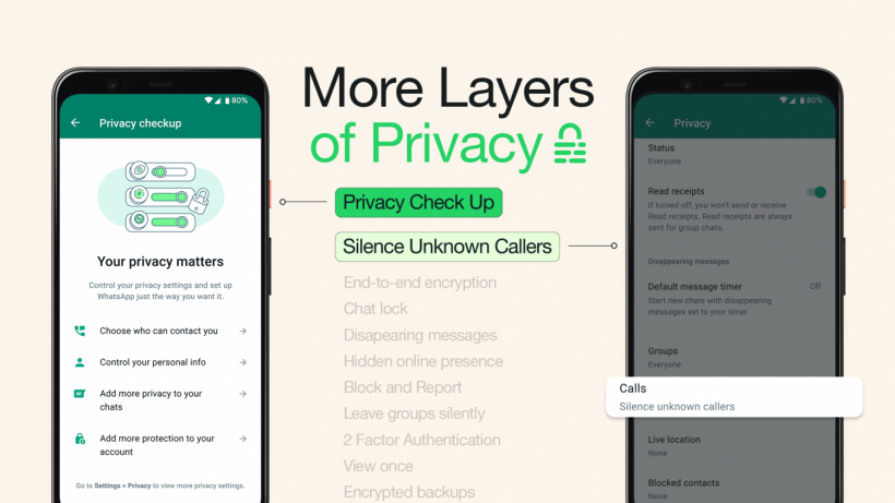 New Privacy Features: Silence Unknown Callers and Privacy Checkup