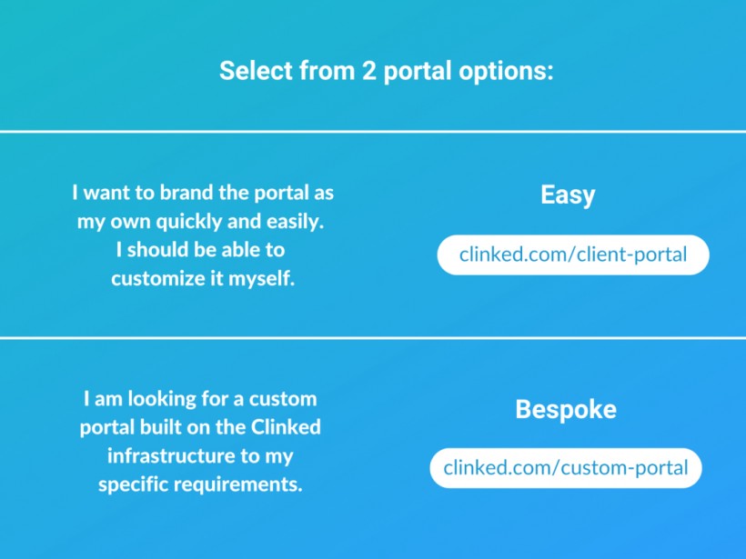 Clinked 2 Portal Options